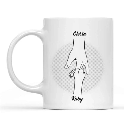 Hand in Hand Personalized Parent Mug (Pets/Kids)