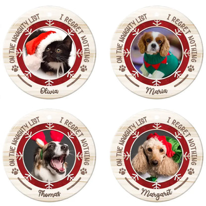 Photo Upload Live Customization Ornament: On The Naughty List
