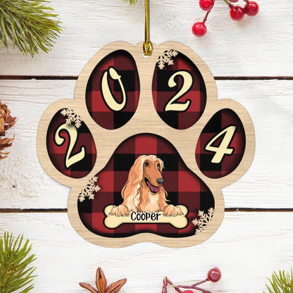 Live Customization Paw Shaped 2024 Wooden Pet Ornament