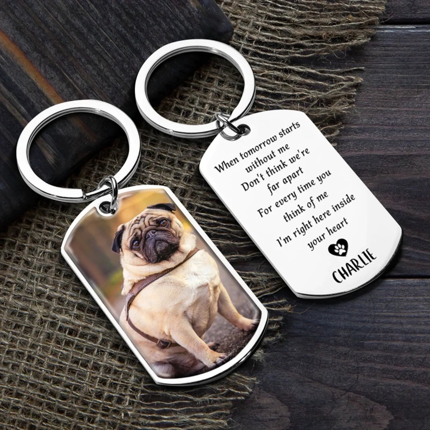 Personalized Pet Memorial Keychain
