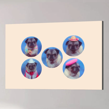 Retro Pose Circles Canvas