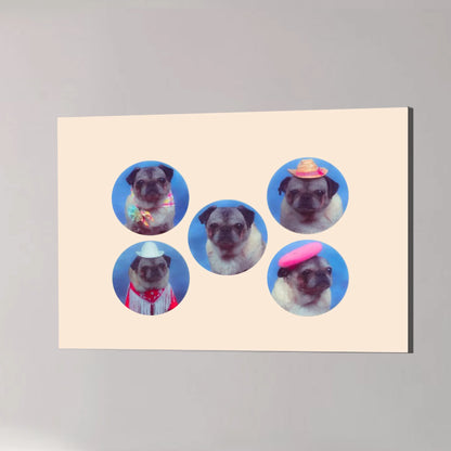 Retro Pose Circles Canvas