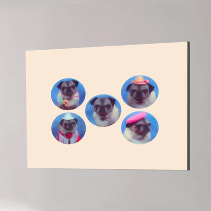 Retro Pose Circles Canvas