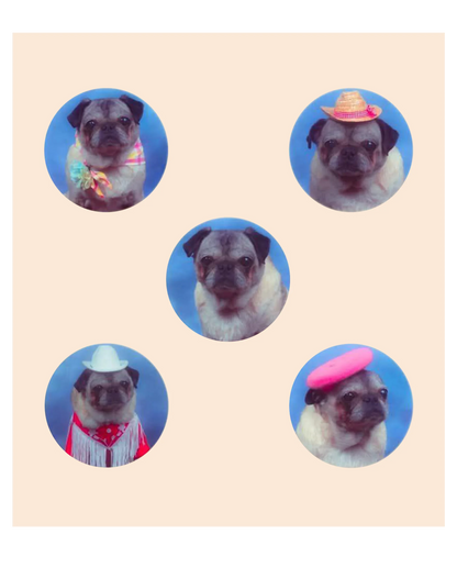 Retro Pose Circles Canvas