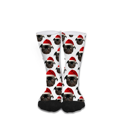 Live Customization Pet Christmas Facemash Socks