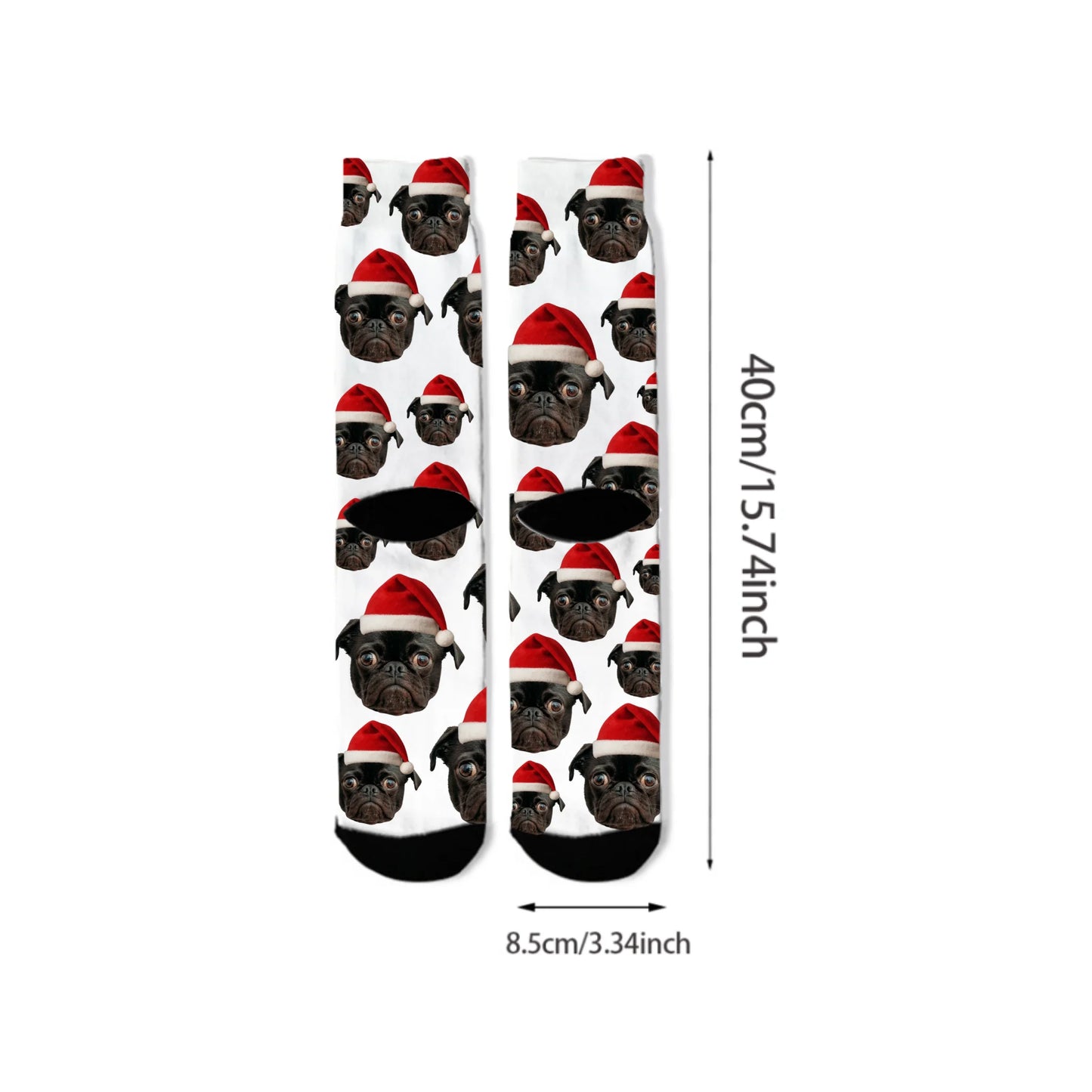 Live Customization Pet Christmas Facemash Socks