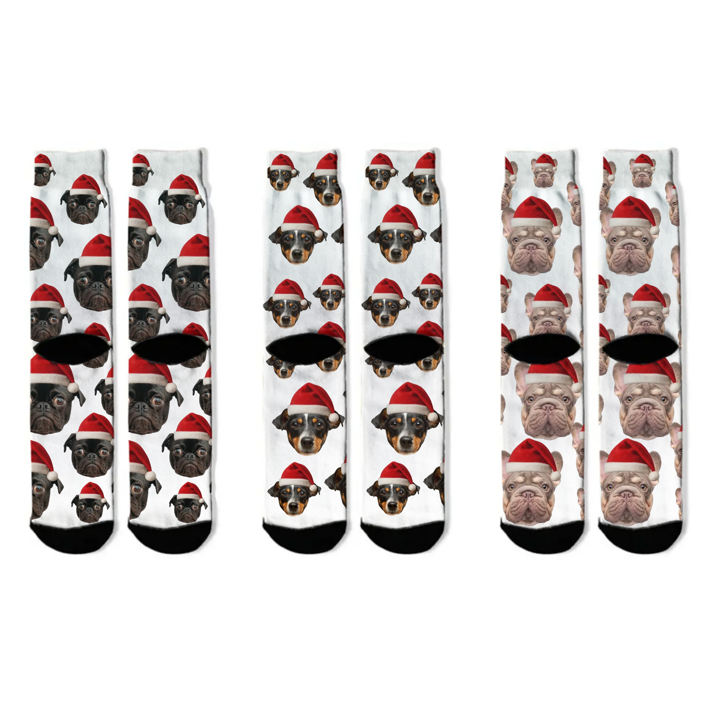 Live Customization Pet Christmas Facemash Socks