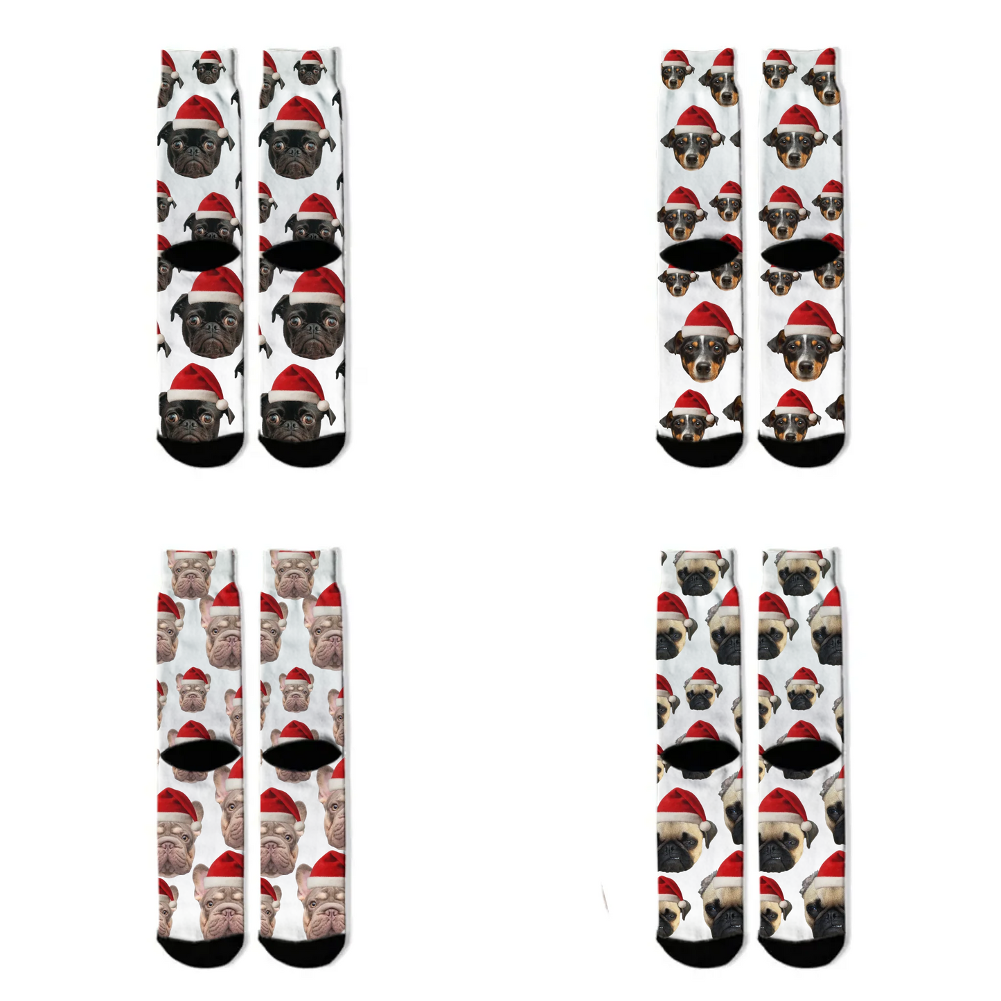 Live Customization Pet Christmas Facemash Socks