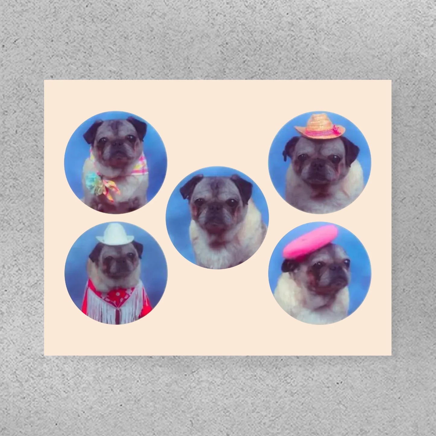 Retro Pose Circles Canvas