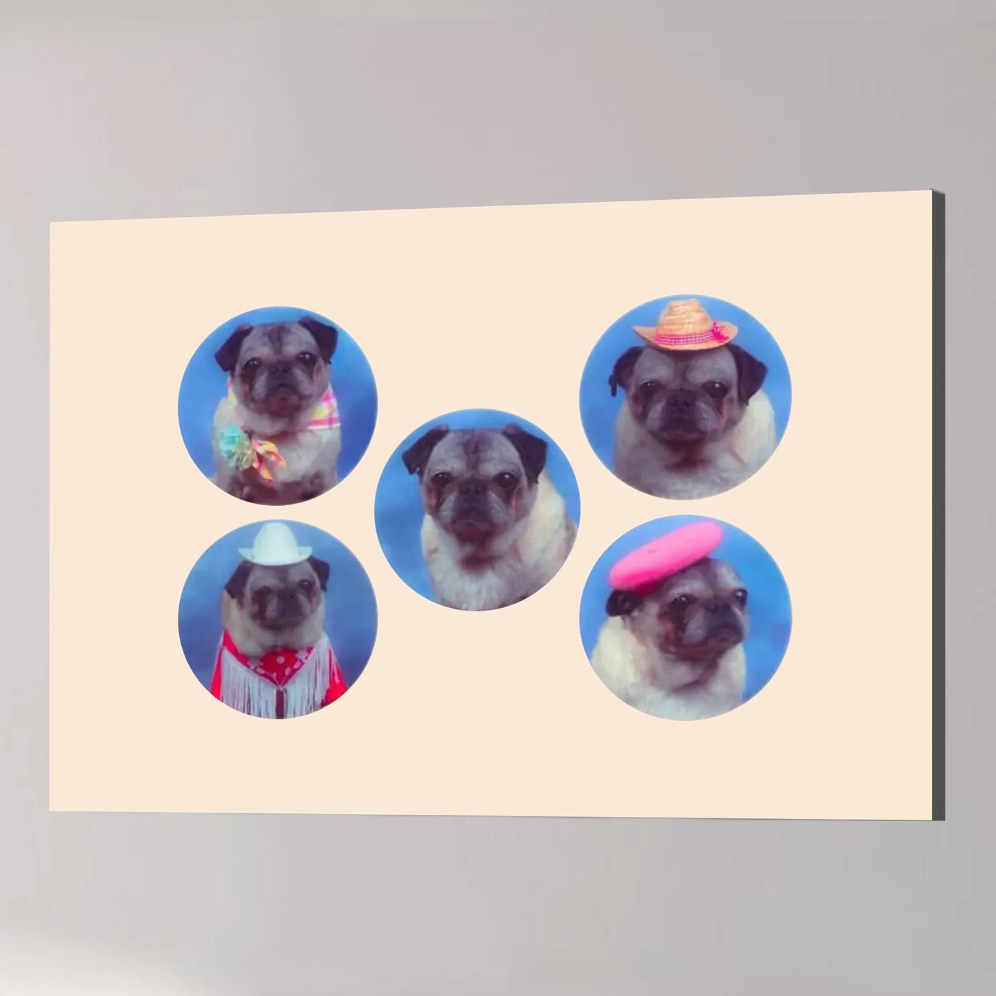 Retro Pose Circles Canvas