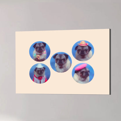 Retro Pose Circles Canvas