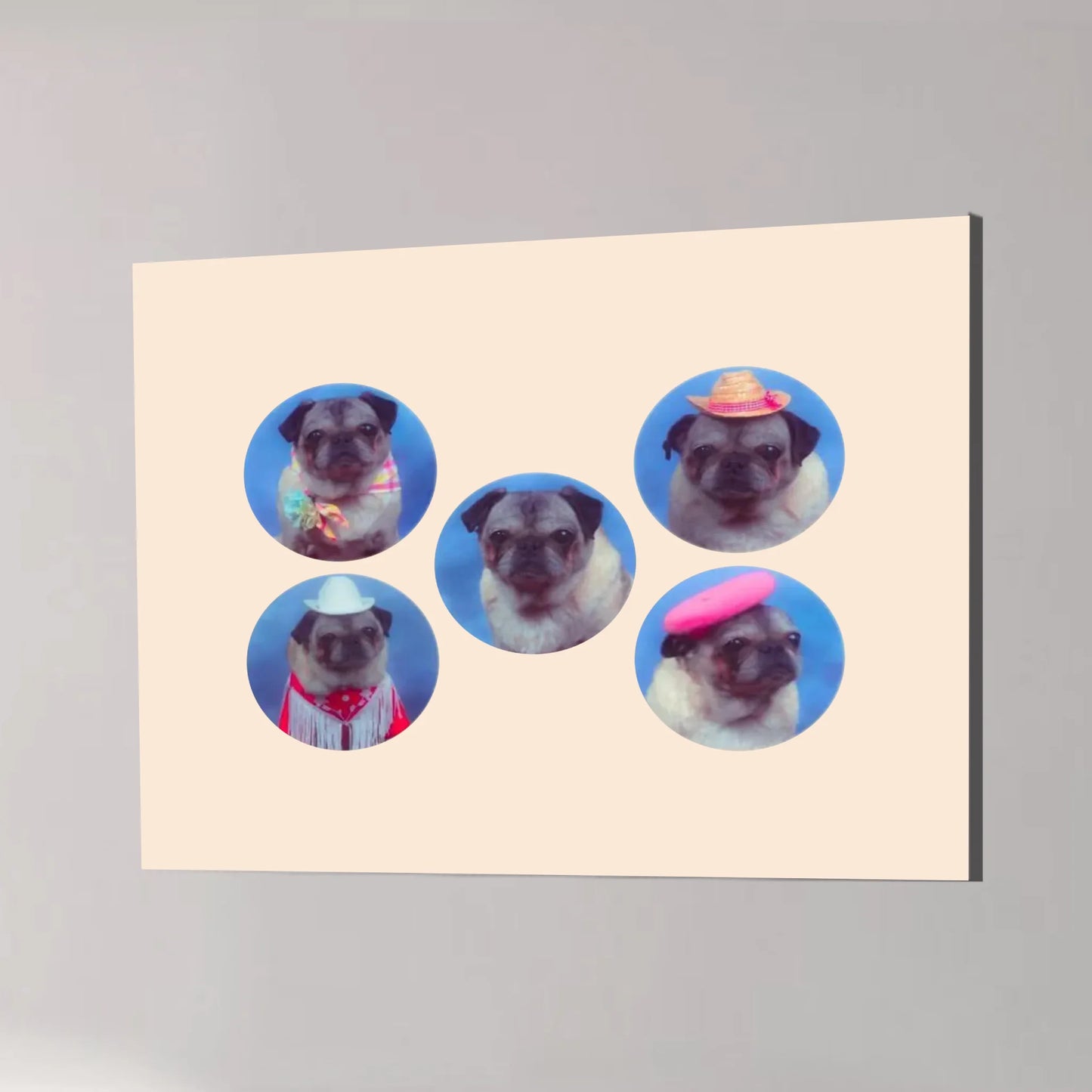 Retro Pose Circles Canvas