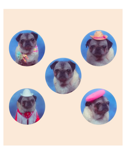 Retro Pose Circles Canvas