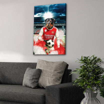 'Arsenal Doggos Football' Personalized Pet Portrait