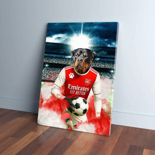 'Arsenal Doggos Football' Personalized Pet Portrait