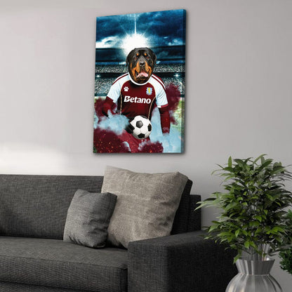 'Aston Villa Doggos Football' Personalized Pet Portrait