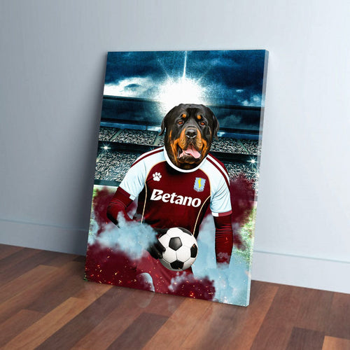 'Aston Villa Doggos Football' Personalized Pet Portrait