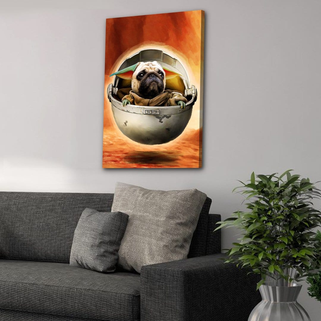 'Baby Yodogg' Personalized Pet Canvas