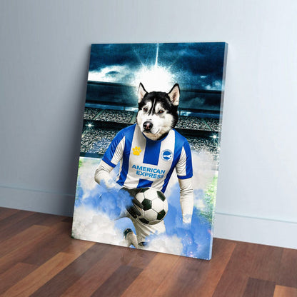 'Brighton Doggos Football' Personalized Pet Portrait