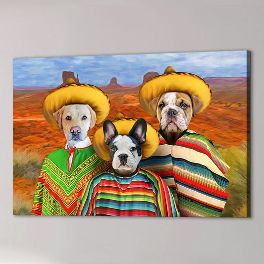 '3 Amigos' Personalized 3 Pet Canvas