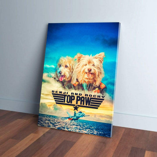 'Top Paw' 2 Pet Personalized Canvas