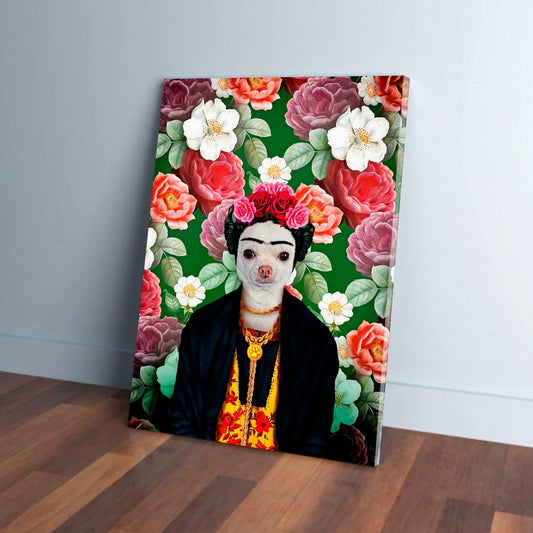 'Frida Doggo' Personalized Pet Canvas