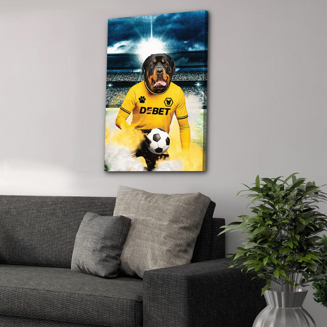 'Wolves Doggos Football' Personalized Pet Portrait