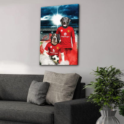 'Manchester Doggos Football' Personalized 2 Pet Portrait
