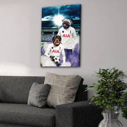 'Tottenham Doggos Football' Personalized 2 Pet Portrait