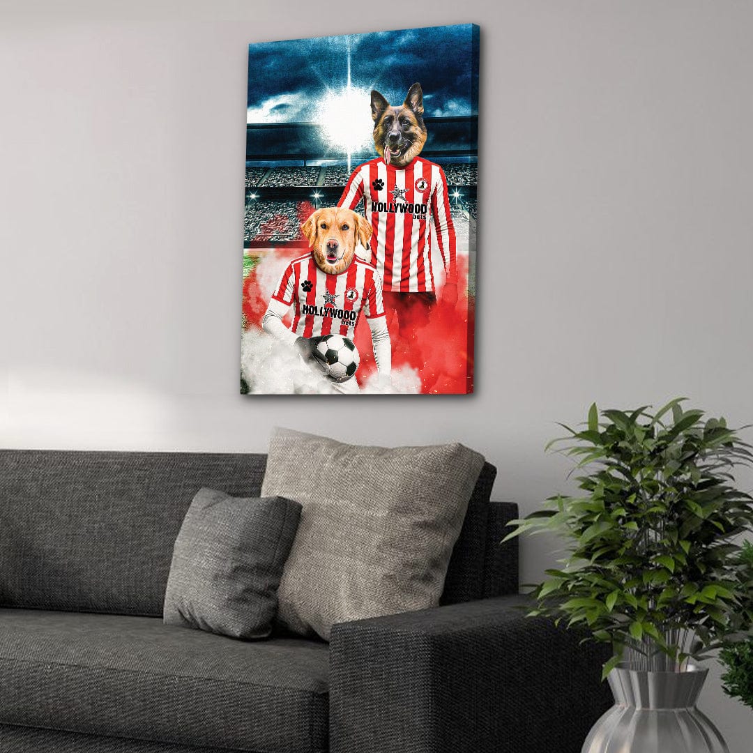 'Brentford Doggos Football' Personalized 2 Pet Portrait