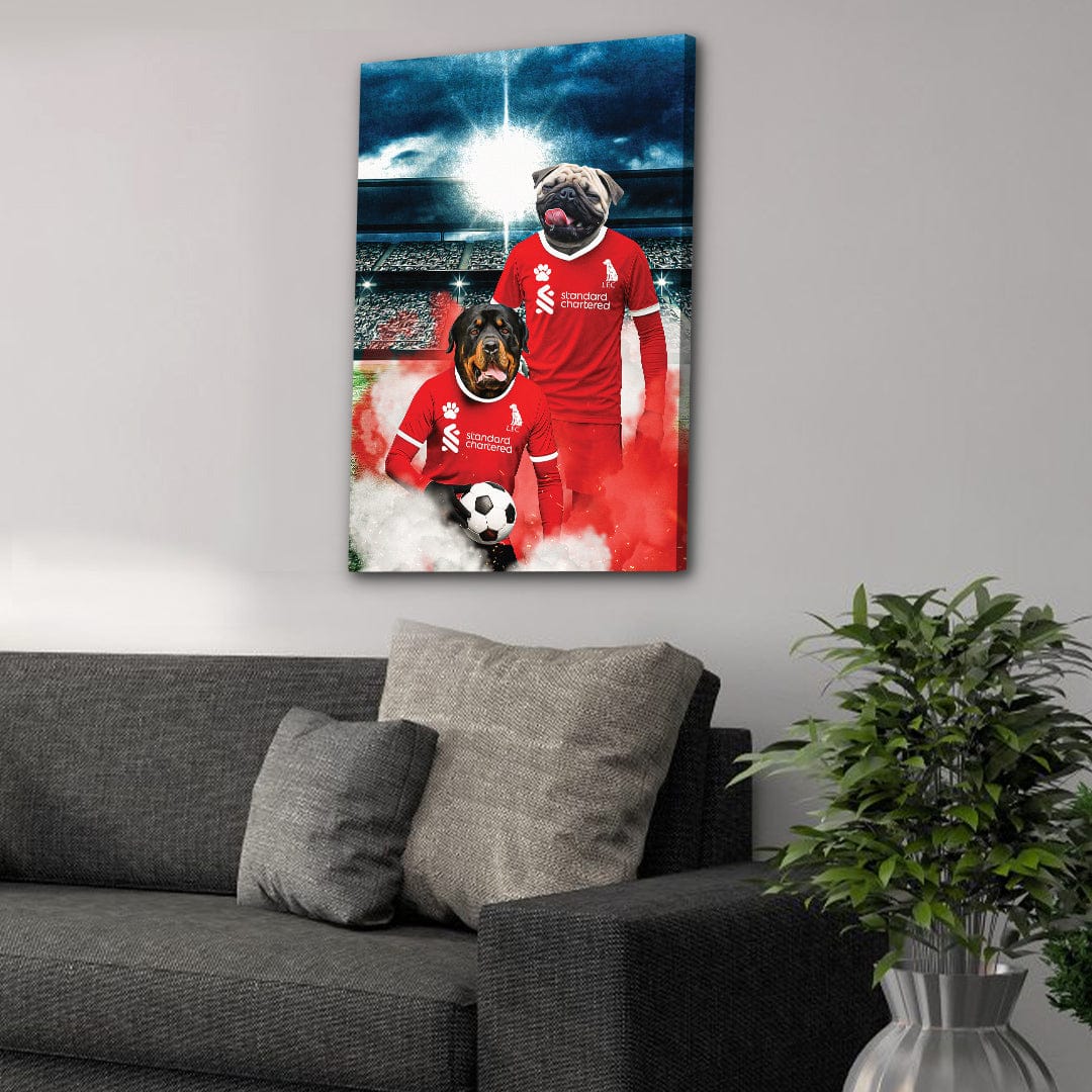 'Liverpool Doggos Football' Personalized 2 Pet Portrait
