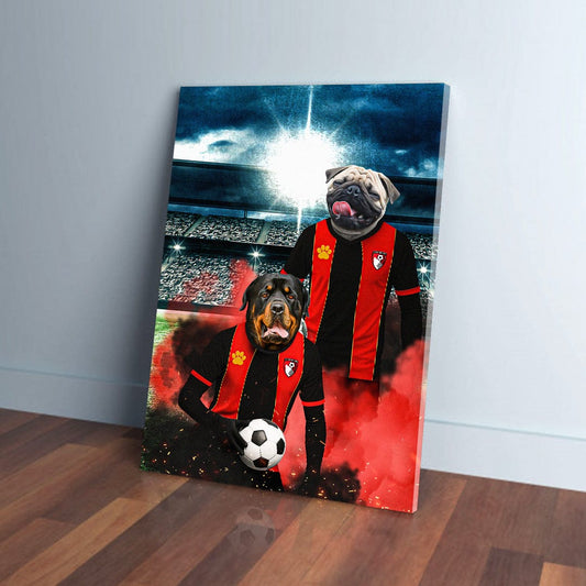 'Bournemouth Doggos Football' Personalized 2 Pet Portrait