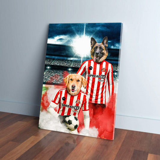 'Sunderland Doggos Football' Personalized 2 Pet Portrait