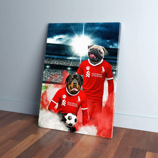'Liverpool Doggos Football' Personalized 2 Pet Portrait