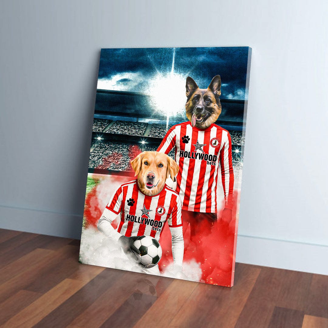 'Brentford Doggos Football' Personalized 2 Pet Portrait