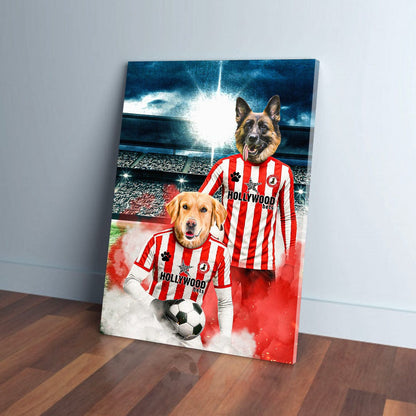 'Brentford Doggos Football' Personalized 2 Pet Portrait