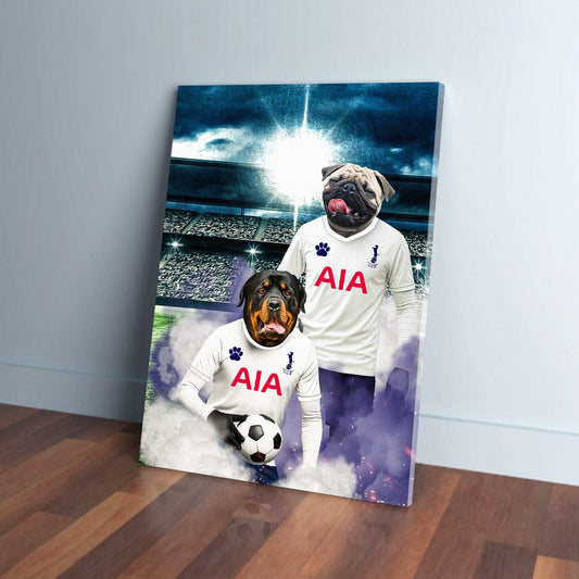 'Tottenham Doggos Football' Personalized 2 Pet Portrait
