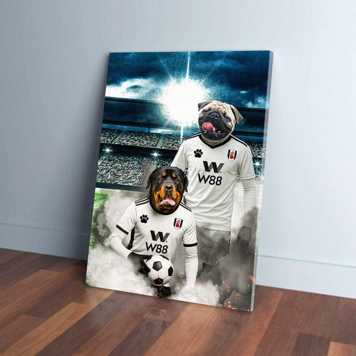 'Fulham Doggos Football' Personalized 2 Pet Portrait
