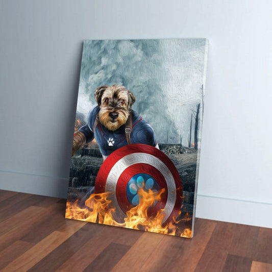 'Captain Doggmerica' Personalized Pet Canvas