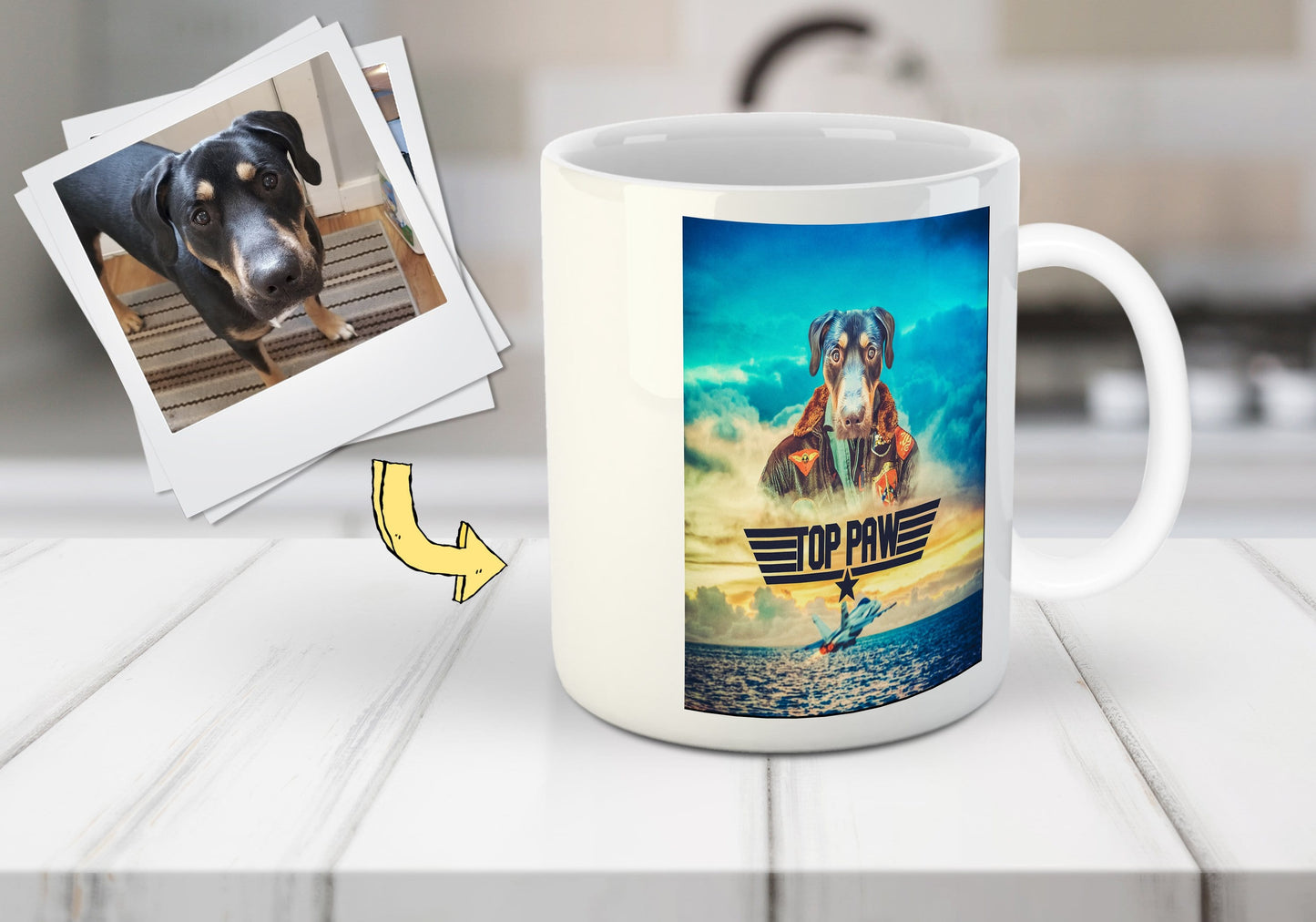 'Top Paw' Personalized Mug