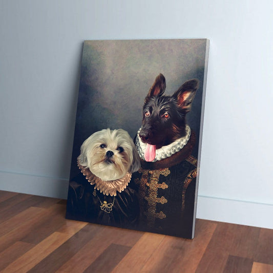 'Duke and Duchess' Personalized 2 Pet Canvas