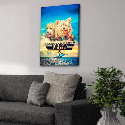 'Top Paw' 2 Pet Personalized Canvas