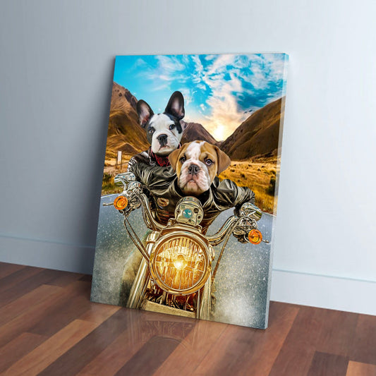 'Harley Wooferson' Personalized 2 Pet Canvas
