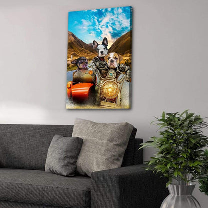 'Harley Wooferson' Personalized 3 Pet Canvas