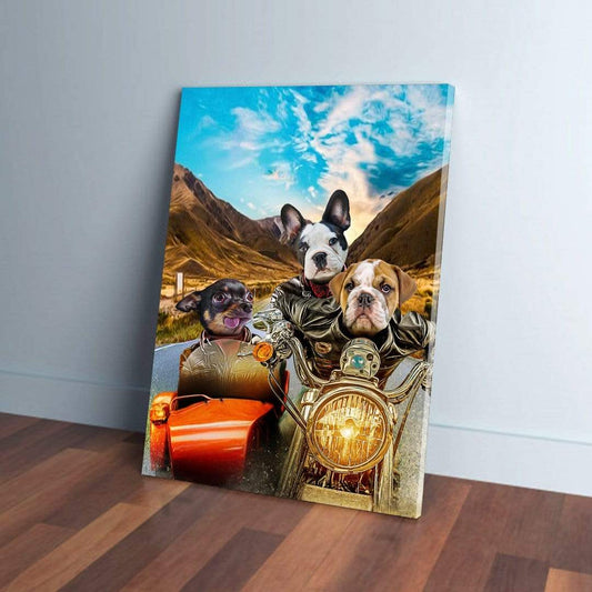 'Harley Wooferson' Personalized 3 Pet Canvas
