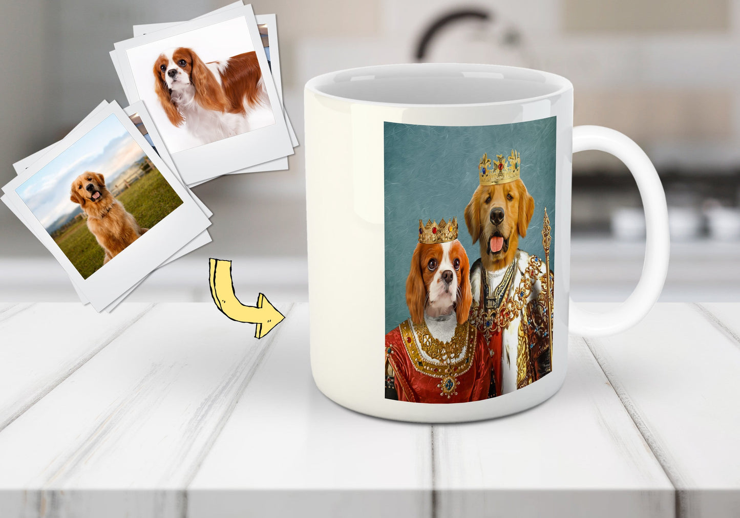 'King and Queen' Personalized 2 Pet Mug