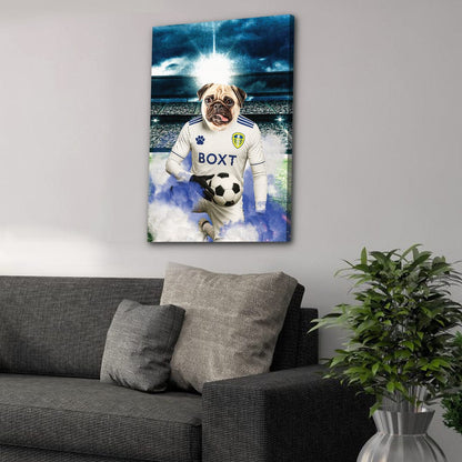 'Leeds United Doggos Football' Personalized Pet Portrait