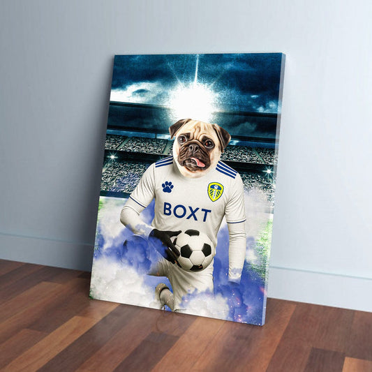 'Leeds United Doggos Football' Personalized Pet Portrait