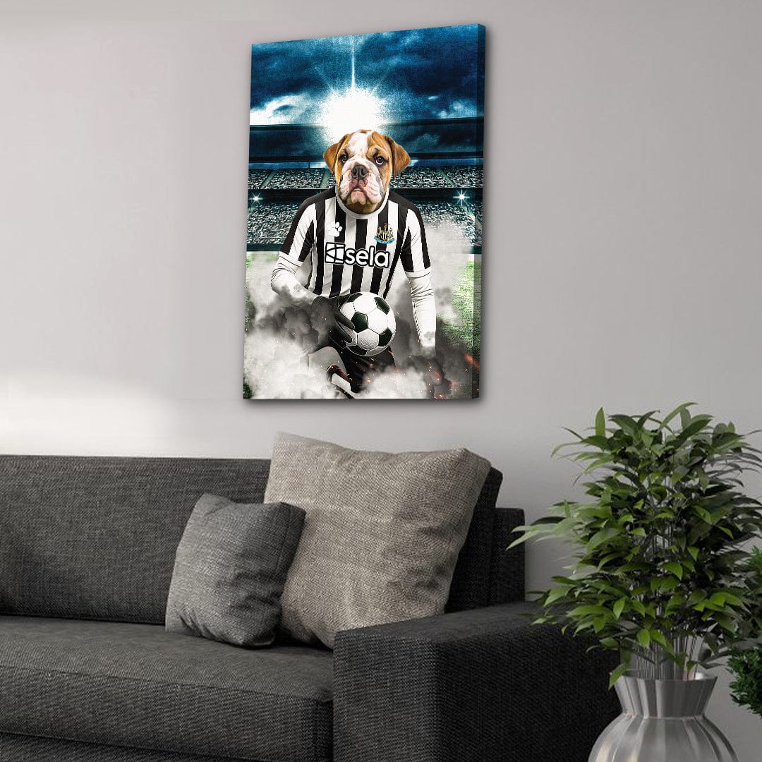 'Newcastle United Doggos Football' Personalized Pet Portrait