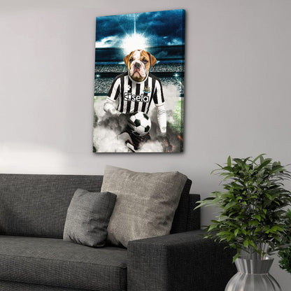 'Newcastle United Doggos Football' Personalized Pet Portrait